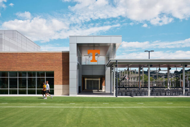 Football is back on Rocky Top!

As Tennessee Football prepares to kick off a new season, we’re taking a look at the recent renovation and expansion of Haslam Field—designed to give the Vols more room to train, gather, and prepare.

The project raised the outdoor practice field, expanded the existing building, and added a new basketball court and covered gathering space. Throughout, bold graphics, integrated lighting, and plenty of Tennessee orange make it unmistakably home for the Vols.

We’re proud to have played a part in creating spaces that support the team beyond game day.

Good luck this season, Vols. GBO!

Learn more about the full project on our website. Link in bio.

Design Team: @jainc1994 @theslamcollaborative
Graphics: @lsigraphics
Branding Consultant: @jackporterinc
Photographer: @danielbrownphoto

#vfl #gbo #tennesseefootball #govols #rockytop